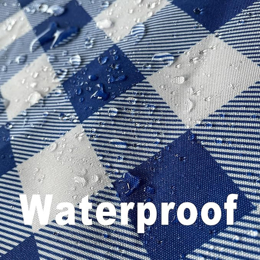 Waterproof Checkered Tablecloth Fabric - Rectangle 58x84 Inch Classic Gingham Buffalo Plaid Table Cloth for Indoor/Outdoor Use - Washable Table Cover for Kitchen, BBQs, and Parties