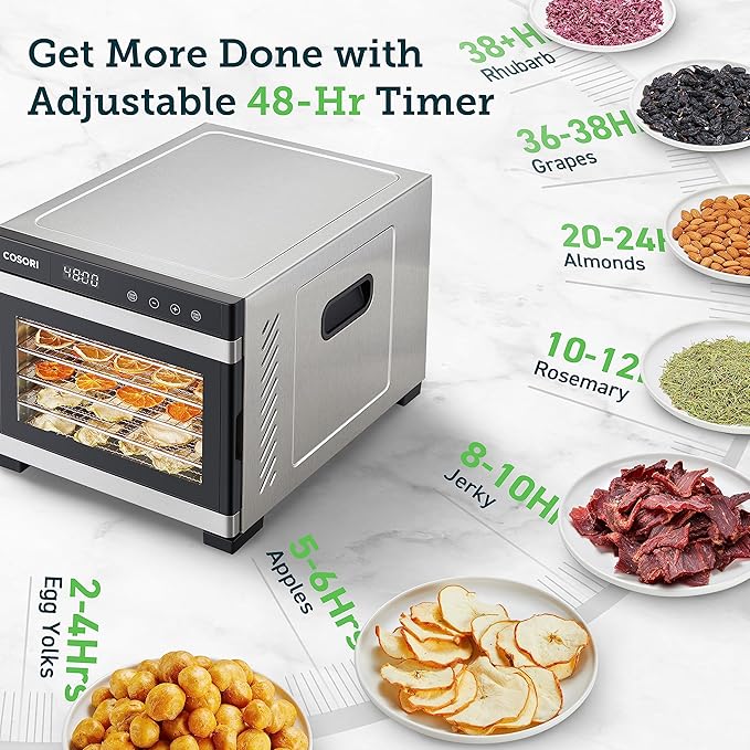 Masterbuilt MB20071117 Digital Electric Smoker, 30", Black & COSORI Food Dehydrator for Jerky, Large Drying Space with 6.48ft², 600W Dehydrated Dryer