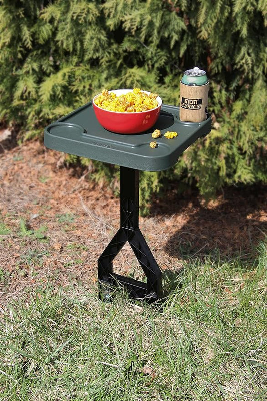 MTM JM-1-11 Jammit Personal Outdoor Table, Cookouts, BBQ, Sports, 13.5"x13.5"x24" Tall, USA Made, Forest Green
