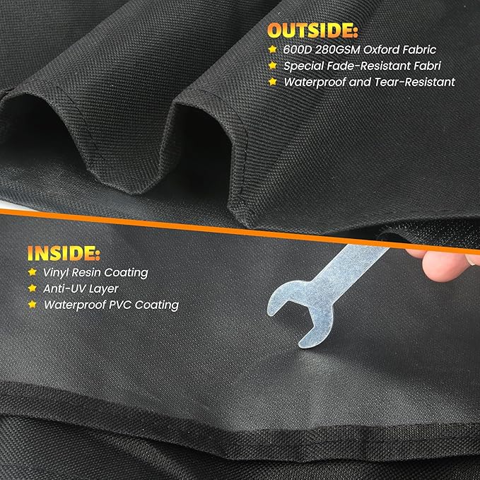 Grill Cover for Traeger Woodridge Pro Replacement Parts Wood Ridge Elite BAC776 Pellet Smoker Covers Accessory Full Length 600D Waterproof Outdoor BBQ