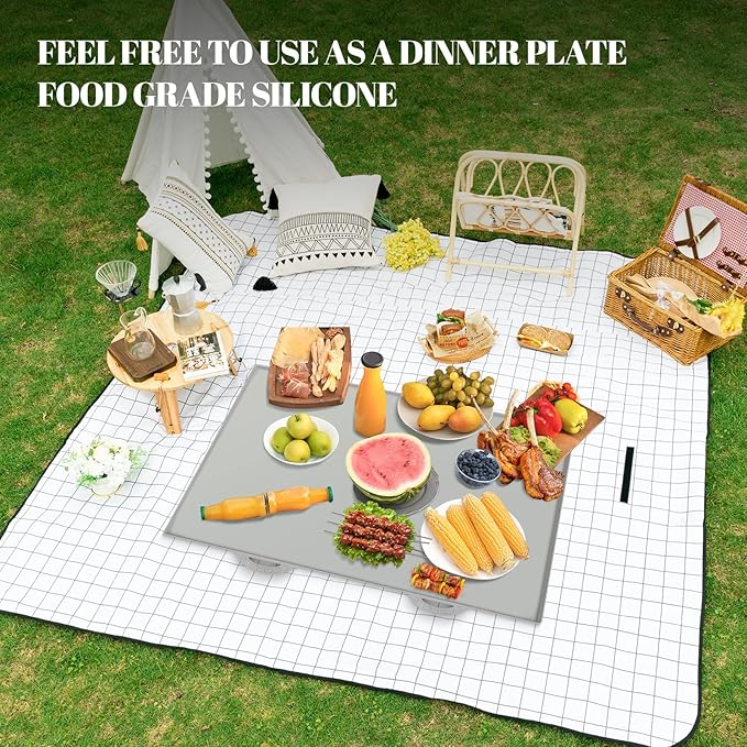 36 Inch Heavy Duty Food Grade Silicone Grill Mat for Blackstone Griddle | Gray Blackstone Griddle Cover | Durable, Non-Stick, Heat-Resistant Silicone Mat for Grilling & Protection