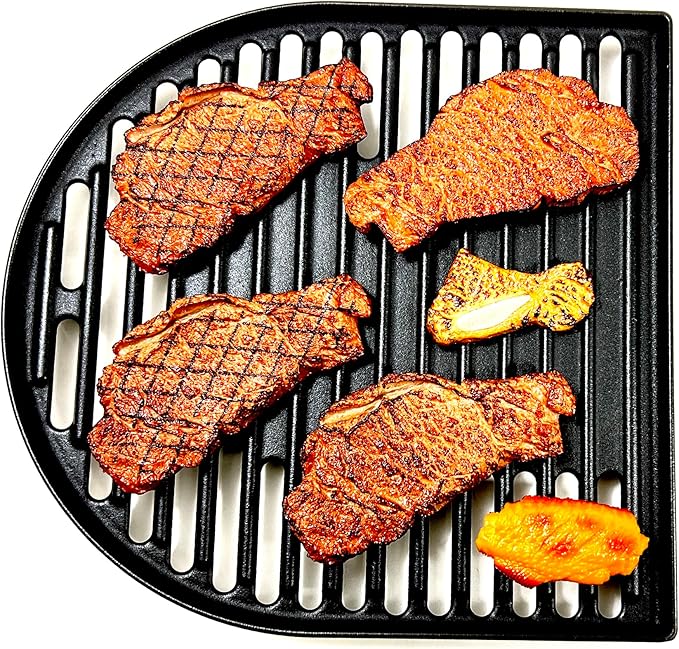 DC126 Cast Iron Grill Cooking Grates for Coleman Roadtrip Swaptop Grills LX LXE LXX, Non-Stick Grids Grates, 2 Pack