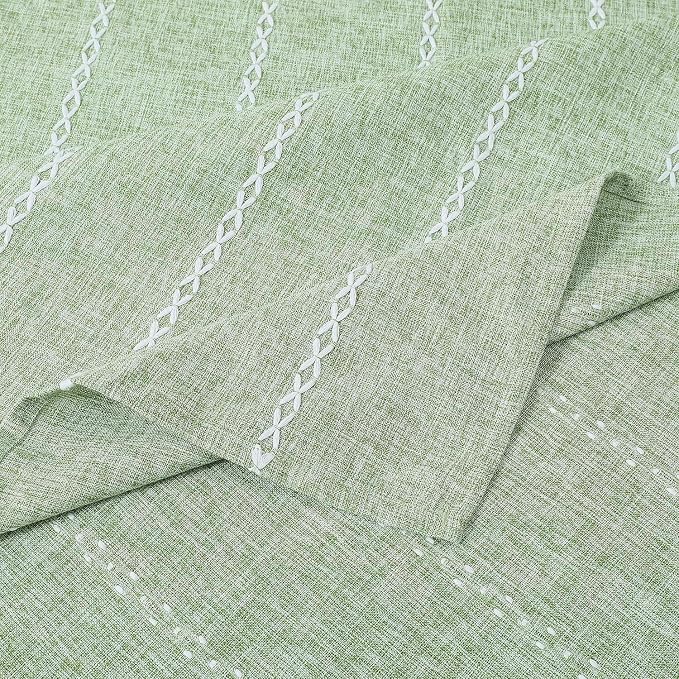 Chassic Square Tablecloth 60 x 60 Inch, Farmhouse Boho Linen Table Cloths, Wrinkle Free & Washable Tablecloths for Dining Tables, Spring Kitchen Decor - Sage Green
