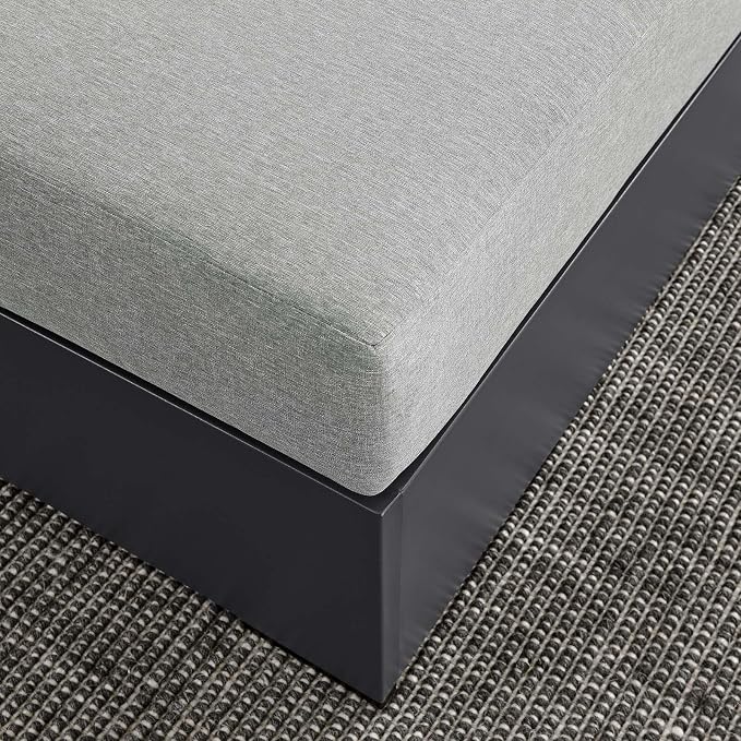 Modway Tahoe Aluminum Ottoman Gray with Weather-Resistant Cushion-Ideal as Outdoor Footstool, Patio or Sunroom Furniture