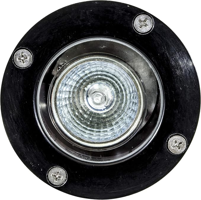 DABMAR LIGHTING FG318-LED5-B Fiberglass Well Light W/O Grill 5W LED MR16 12V, Black