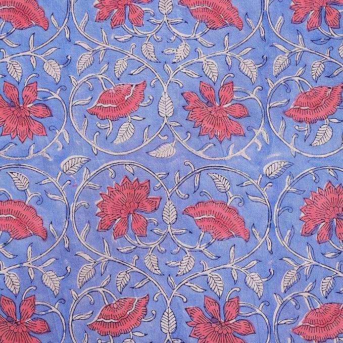 100% Cotton Hand Block Printed, Tablecloth for Kitchen, Dining, Table Cover for Parties, Chritmas, Weddings, Barbecues and Summer picnics Table Cloth