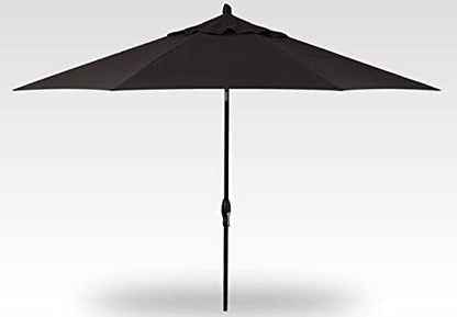 Treasure Garden Deluxe Crank-Tilt 9-FT Octagon Market Umbrella - Outdoor Patio, Deck, Pool, Backyard Stand Alone Umbrella - Heavy Duty w/Black Frame & Obravia Fabric (Black)