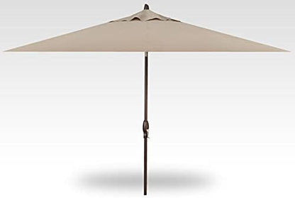 Treasure Garden 8 x 10 ft Patio Umbrella - Rectangular Market Umbrella – Auto Tilt – Bronze Aluminum Frame (Obravia2, Khaki)
