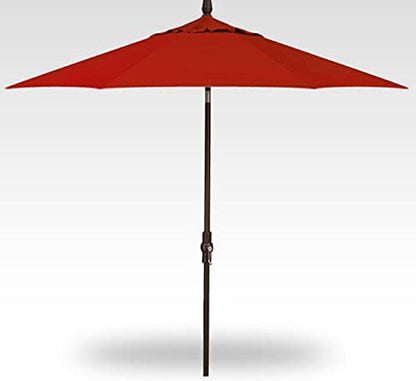 Treasure Garden 9-Foot Starlux Deluxe Collar-Tilt Market Umbrella with Bronze Frame and Obravia2 Fabric: Red