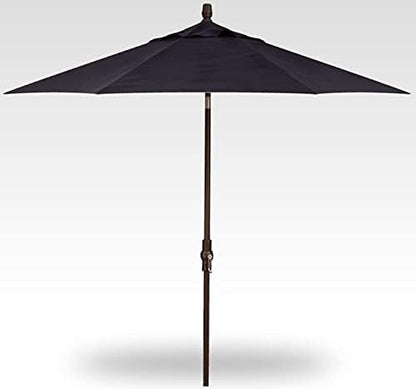 Treasure Garden 9-Foot Starlux Deluxe Collar-Tilt Market Umbrella with Bronze Frame and Obravia2 Fabric: Navy