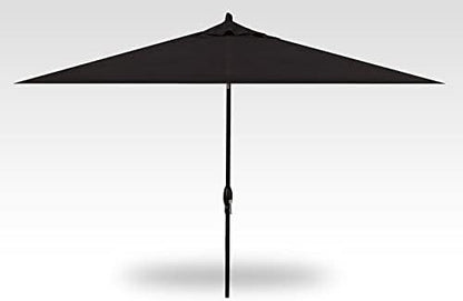 Treasure Garden 8 x 10 ft Patio Umbrella - Rectangular Market Umbrella – Auto Tilt – Black Aluminum Frame (Obravia2,Black)