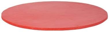 30" Round Fitted Plastic Table Covers, Bundle of 5 (Red)