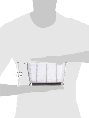 iDesign Rain Plastic Silverware Caddy Organizer Flatware Holder for Kitchen Countertop Storage, Dining Table, Outdoor Patio, Picnic Tables, Clear | Flatware Holder, Kitchen Countertop Storage, Dining, Outdoor Patio, Picnic Tables