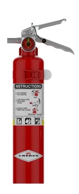 Amerex B417, 2.5 lb. ABC Dry Chemical Class A B C Fire Extinguisher with Wall Bracket, 2 Pack