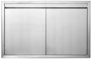 JIE JIN BBQ Access Door 30" W X 21" H Outdoor Kitchen Doors Double Doors Thickened 304 Stainless Steel Outdoor Kitchen Accessories Door for Indoor/Outdoor Kitchen Outdoor Cabinet BBQ Island