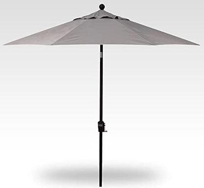 Treasure Garden 7.5ft Patio Umbrella – Outdoor Market Umbrella – Push Button Tilt – Black Aluminum Frame (O’bravia, Boulder)