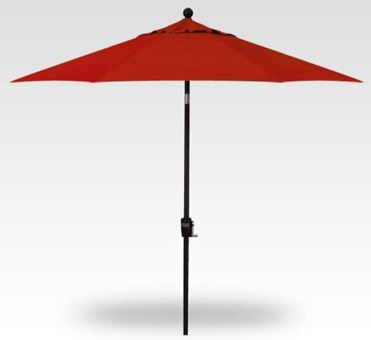 Treasure Garden 7.5ft Patio Umbrella – Outdoor Market Umbrella – Push Button Tilt – Black Aluminum Frame (Sunbrella, Jockey Red)