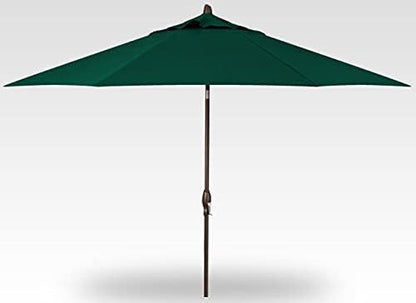 Treasure Garden 11-Foot Patio Umbrella - Outdoor Furniture Market Umbrella – Auto Tilt – Bronze Aluminum Frame (Obravia2, Forest Green)