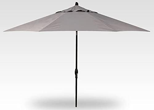 Treasure Garden Deluxe Crank-Tilt 9-FT Octagon Market Umbrella - Outdoor Patio, Deck, Pool, Backyard Stand Alone Umbrella - Heavy Duty w/Black Frame & Obravia Fabric (Boulder)