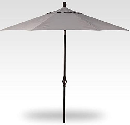 Treasure Garden 9-Foot Starlux Deluxe Collar-Tilt Market Umbrella with Black Frame and Obravia2 Fabric: Boulder
