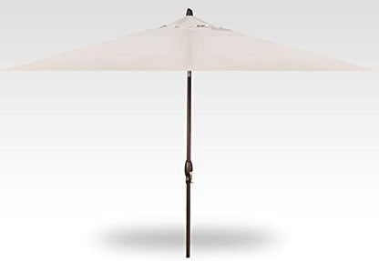 Treasure Garden 8 x 10 ft Patio Umbrella - Rectangular Market Umbrella – Auto Tilt – Bronze Aluminum Frame (Obravia2,Vanilla)