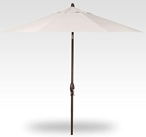 Treasure Garden 11ft Patio Umbrella – Outdoor Market Umbrella – Deluxe Auto-Tilt – Bronze Aluminum Frame (Sunbrella, Canvas)