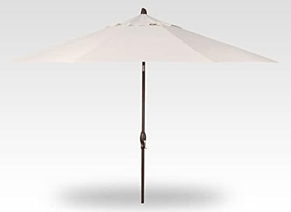 Treasure Garden 11-Foot Patio Umbrella - Outdoor Furniture Market Umbrella – Auto Tilt – Bronze Aluminum Frame (Obravia2, Vanilla)