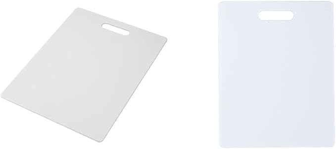 Farberware Large Cutting Board, Dishwasher- Safe Plastic Chopping Board for Kitchen with Easy Grip H and Farberware Plastic Cutting Board, 8x10 Inch, White