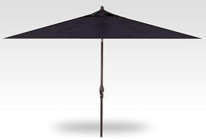 Treasure Garden 8 x 10 ft Patio Umbrella - Rectangular Market Umbrella – Auto Tilt – Bronze Aluminum Frame (Obravia2, Navy)