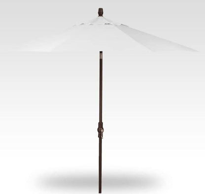 Treasure Garden Deluxe Market Umbrella with Rechargeable LED Lighting System (9-FT Starlux Collar-Tilt Sunbrella Natural w/Bronze Frame)