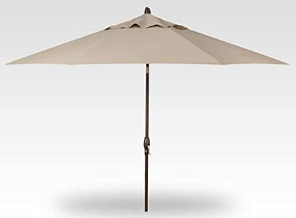 Treasure Garden Deluxe Crank-Tilt 9-FT Octagon Market Umbrella - Outdoor Patio, Deck, Pool, Backyard Stand Alone Umbrella - Heavy Duty w/Bronze Frame & Obravia Fabric (Khaki)