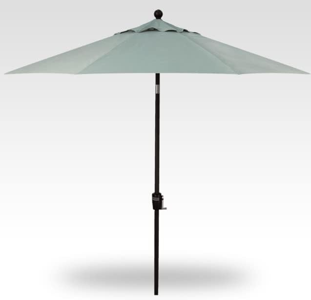 Treasure Garden Octagonal 9 ft Patio Umbrella - Outdoor Furniture Table Umbrella – Push-Button Tilt – Bronze Aluminum Frame (Obravia2, Spa)