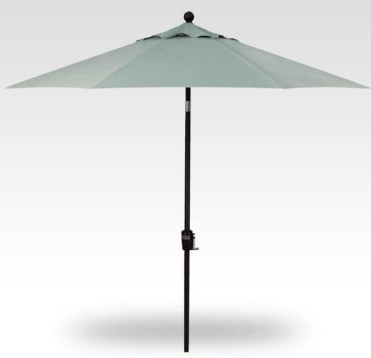 Treasure Garden Octagonal 9 ft Patio Umbrella - Outdoor Furniture Table Umbrella – Push-Button Tilt – Bronze Aluminum Frame (Obravia2, Spa)