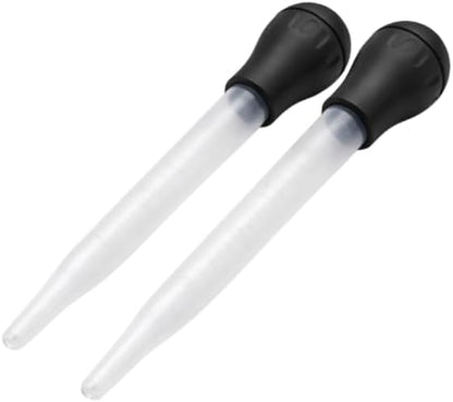 2 Pack Turkey Baster Injector BPA Free Food Grade Basting Tool with Detachable Bulb for Roasting Turkey Chicken BBQ Juices