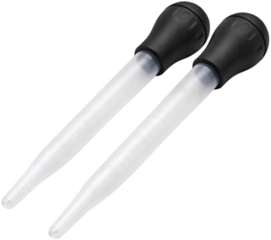 2 Pack Turkey Baster Injector BPA Free Food Grade Basting Tool with Detachable Bulb for Roasting Turkey Chicken BBQ Juices