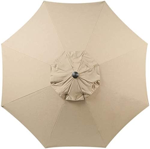 9ft Patio Umbrella Replacement Canopy Market Umbrella Top Outdoor Umbrella Canopy with 8 Ribs,Vented Canopy, Fade Resistant, UPF 50+ Excellent Sun Protection