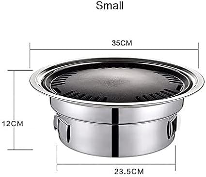 Barbecue Charcoal Grill Charcoal Barbecue Grill Stainless Steel Non-stick Barbecue Tray Grills Portable Charcoal Stove Outdoor Camping Portable Charcoal Grill(35cm)