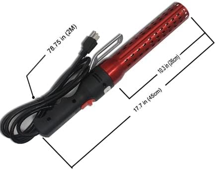Fast Electric Charcoal Starter Lighter Lighting Charcoal for BBQ Grill/Fireplace/Kamado (Red)