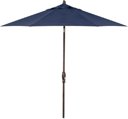 Treasure Garden 11-Foot (Model 812) Deluxe Auto-Tilt Market Umbrella with Bronze Frame and Sunbrella Fabric: Navy with Double Wind Vent (Includes 3 Year Extended Frame Warrantee)