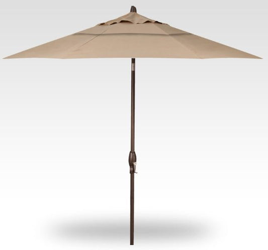 Treasure Garden Deluxe Auto-Tilt Octagon Market Umbrella, 11ft - Outdoor Patio, Deck, Pool, Backyard Stand Alone Umbrella - Heavy Duty w/Bronze Frame & Obravia2 Fabric (Sand)