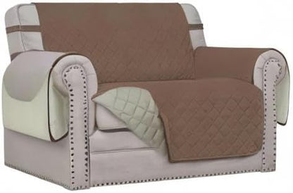 Easy-Going Reversible Couch Cover, Oversized Chair, Brown/Beige | Machine Washable Slipcover For Dogs, Water Resistant Furniture Mat For Living Room, Non-Slip Sofa Cover, Pet Friendly