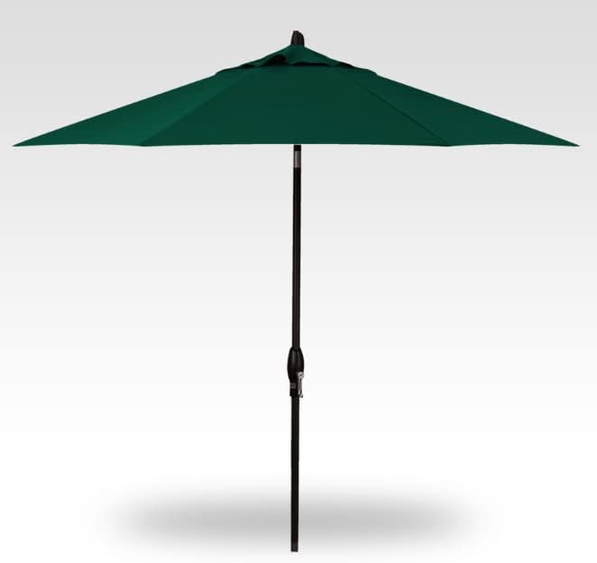 Treasure Garden Deluxe Crank-Tilt 9-FT Octagon Market Umbrella - Outdoor Patio, Deck, Pool, Backyard Stand Alone Umbrella - Heavy Duty w/Black Frame & Obravia Fabric (Forest)