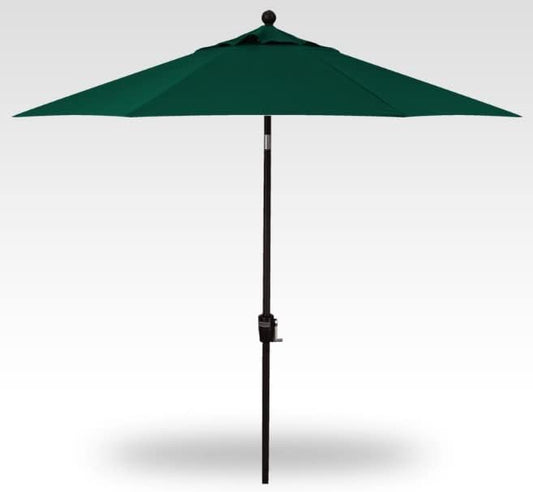 Treasure Garden 7.5ft Patio Umbrella – Outdoor Market Umbrella – Push Button Tilt – Black Aluminum Frame (O'bravia, Forest Green)