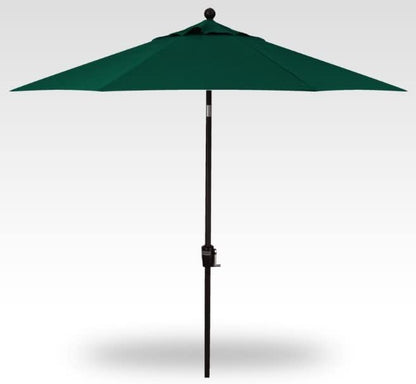 Treasure Garden Octagonal 9 ft Patio Umbrella - Outdoor Furniture Table Umbrella – Push-Button Tilt – Black Aluminum Frame (Obravia2, Forest Green)
