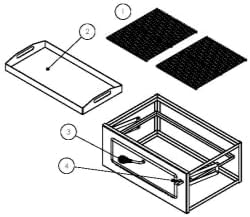 Charcoal Built-in Grill 24" - Front Loader Grill (SS Cooking Grids Included)