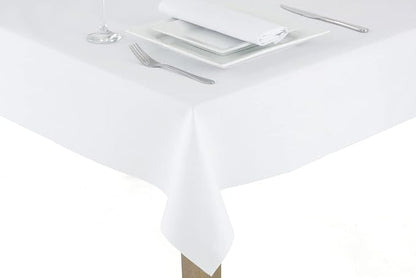 Creamy White Rectangle Tablecloth 60 x 120 Inch 8 Foot 210 GSM Stain&Water Wrinkle Resistant Washable Fabric Table Cloth for Dining Table Buffet Parties Outdoor Picnic Camping Kitchen