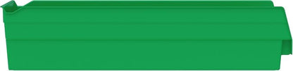 Akro-Mils 30138 Heavy Duty Plastic Shelf Bins, 18"x 6.5"x 4", Green, 12-Pk | Heavy Duty Nesting Storage Bins for Garage, Closet, Refrigerator, Kitchen, Cabinet, Drawer Organization, Pantry Organization
