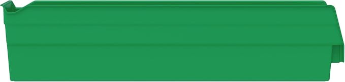 Akro-Mils 30128 Heavy Duty Plastic Shelf Bins, 18"x 4"x 4", Green, 12-Pack | Heavy Duty Nesting Storage Bins for Garage, Closet, Refrigerator, Kitchen, Cabinet, Drawer Organization, Pantry Organization