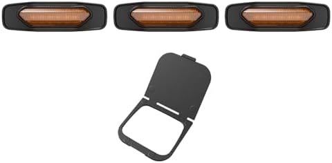 xipoqix 3PCS LED Front Grille Lights Compatible with 2022-2024 Ford Maverick XLT Central Control Switch Button Cover Replacement for 2022 2023 2024 Ford Maverick Accessories