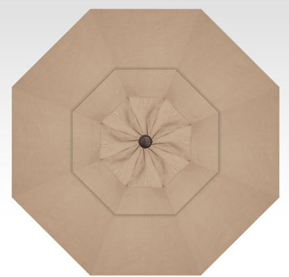 Treasure Garden Deluxe Auto-Tilt Octagon Market Umbrella, 11ft - Outdoor Patio, Deck, Pool, Backyard Stand Alone Umbrella - Heavy Duty w/Bronze Frame & Obravia2 Fabric (Sand)
